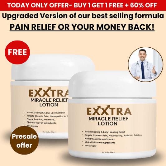 1+1 Offer Today - Upgraded Patent Pending Formula - Miracle Relief Lotion (30 Day Relief) Shipping on 1st April